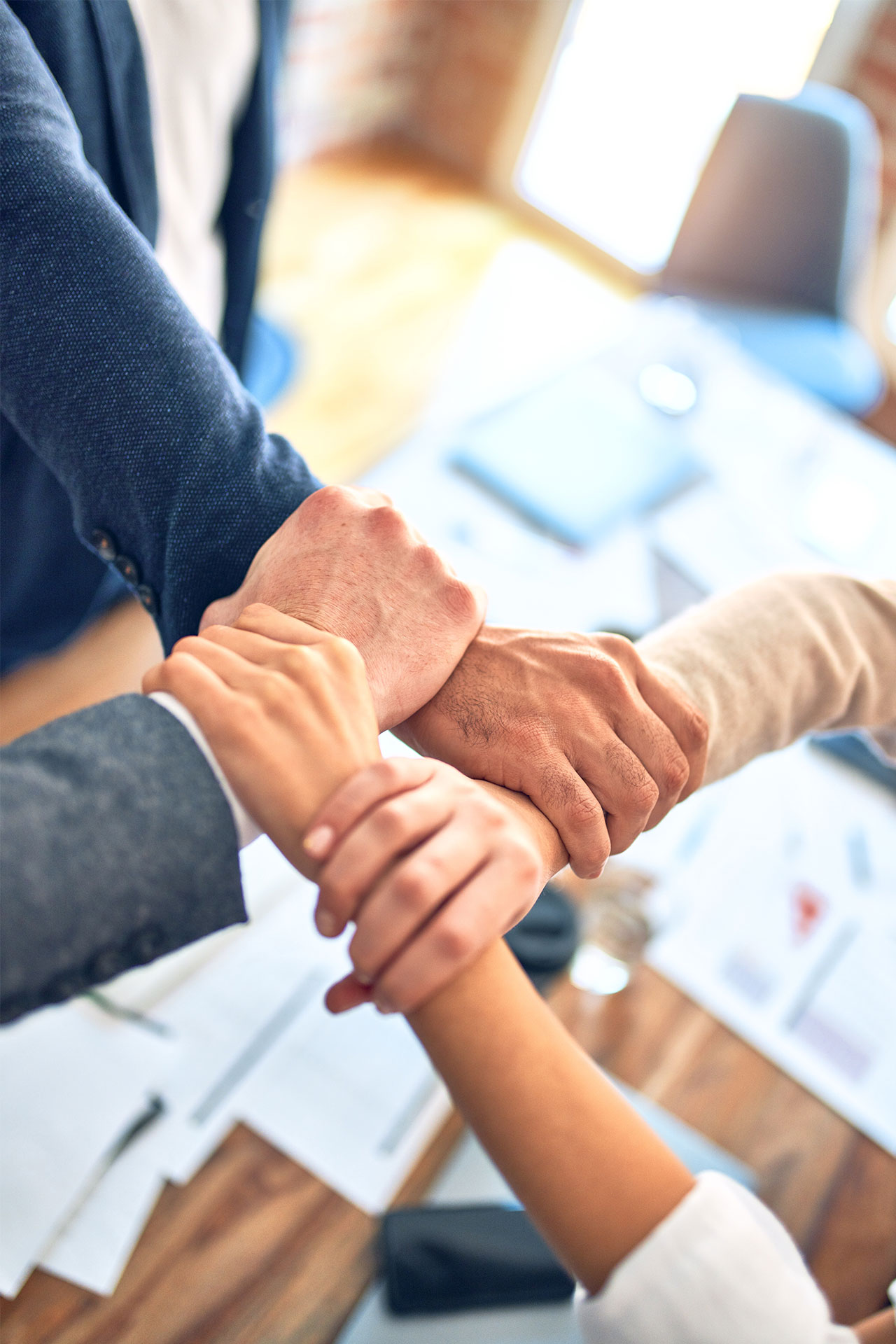 Group of Employees Working Together